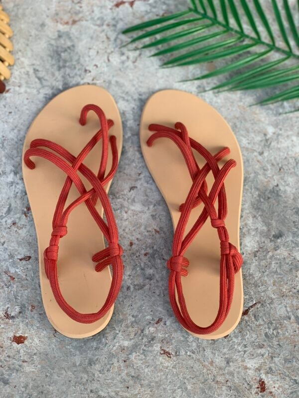 comfortable sandals for women in peach
