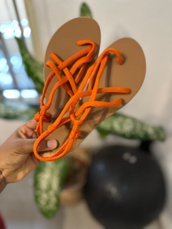 comfortable sandals for women in orange